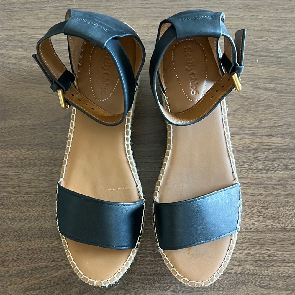 NWOT See By Chloé Glyn Espadrille Platform Sandals